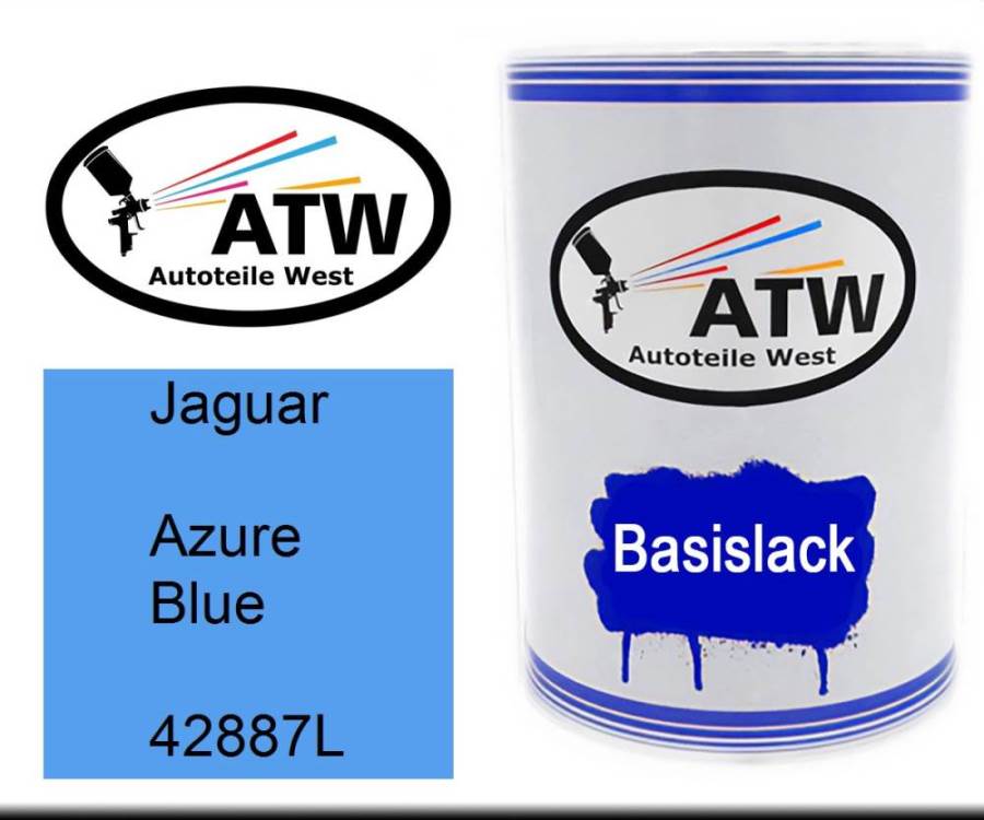 Jaguar, Azure Blue, 42887L: 500ml Lackdose, von ATW Autoteile West.